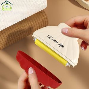 ที่ขูดเสื้อผ้าแบบพกพาสำหรับทำความสะอาดแปรงกำจัดขนลูกกลิ้งผ้าขนสัตว์ล้างทำความสะอาดได้