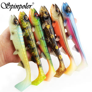 Spinpoler Soft Fishing Lures T Tail Artificial Bait 18cm Pike Shad Swimbait Outdoor Perch Catfish Zander Fishing Gear Accessorie