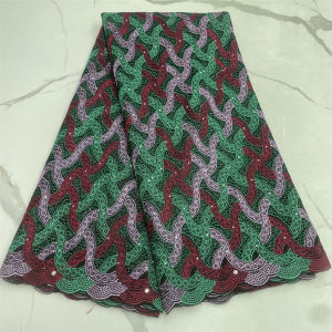 5 Yards Nigerian Cotton Lace Fabric 2024 High Quality African Embroidery Swiss Voile Lace African Fabric For Dress Sew Material