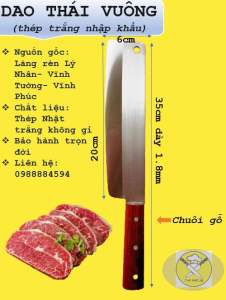 BENS-Dao thái nhỏ bằng thép trắng nhập khẩu chuôi gỗ hương- làng nghề rèn truyền thống Lý Nhân