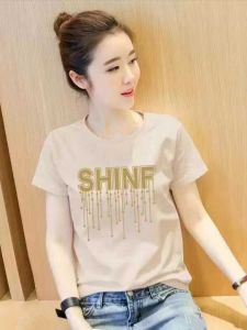 High-End Famous Brand Genuine Goods Leak-Picking Pure Cotton Short-Sleeved T-shirt Womens Summer Fashion Western Style Youthful-Looking Inner Bottoming Top Tide