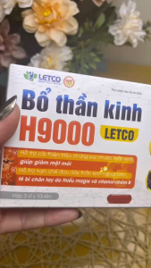 Bổ Thần Kinh H9000 Letco hộp 30 viên (HSD 2028) Hỗ Trợ Giảm Căng Thẳng Mệt Mỏi suy nhược