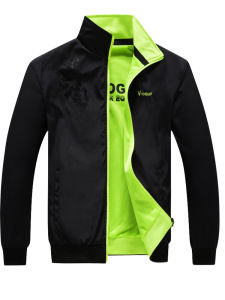 Mens Sport Jacket Spring Autumn Two-Sided Wear Windproof Outerwear Casual Youth Sportswear Double-sided Multi-use Coat
