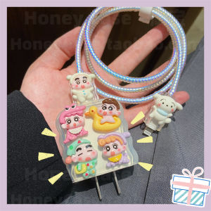 Huawei Mate70/Pura70Pro/P60/50 Honor 100Pro Nova12 Charger Case Data Cable Protection Cover Cartoon Style Pencil Thin Design