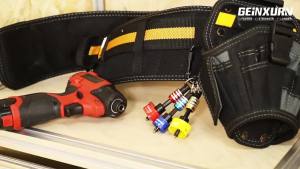 Geinxurn Thin-wall Hole Saw Set With Keychain Bit HoldersSet 7/8" & 1-1/8" & 1-3/8" Auto Eject HSS Metal Hole Cutter