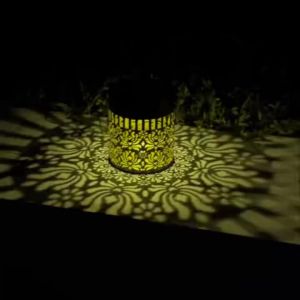 1/2-Pack Solar Peony Wall Lamps - Hollow Peony Design Outdoor Garden Decor Light Iron Light for Yard Party Gift