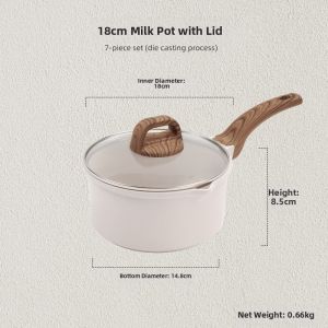 Non-Stick Rice Rock Set Frying Pan and Soup Pot