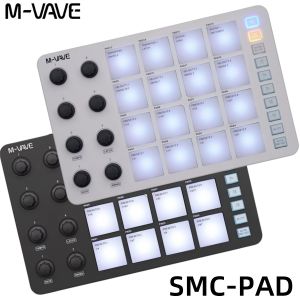 M-VAVE SMC-PAD Wireless MIDI Controller Suitable Percussion Keyboard USB-C Interface Portable Design Small MIDI Pad