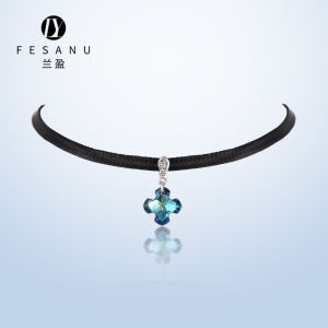 FESANU | Austrian Crystal Four-Leaf Clover Pendant Necklace