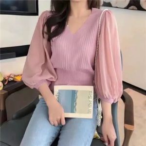 TM 8663 Blouse Rajut korean import