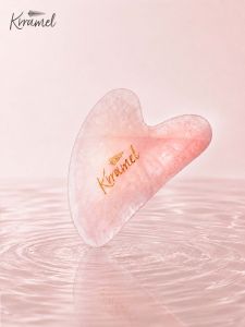 KRRAMEL | Pink Quartz Heart Facial Gua Sha Lifting and Firming Scraping Board