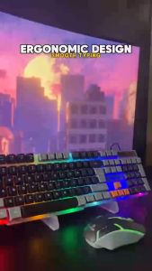 Inplay STX365 Colorful Keyboard and Mouse Set Combo Wired Keyboard Mouse Set For Pc Laptop