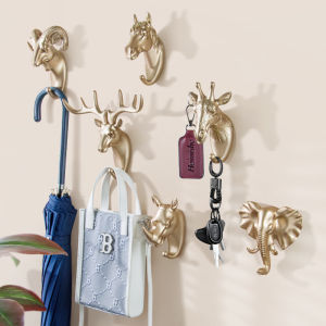 Creative Animal Wall Hanging Hooks Easy Install No Drilling