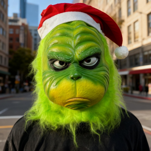 Green Monster Role Play Halloween Mask Latex Costume Festival Party Props Green Costume Props Decoration Accessories