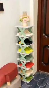 Rak Sepatu 4 Susun Plastik Tempat Sandal Sepatu Rak Serbaguna