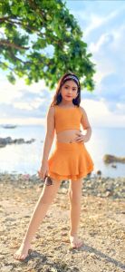 KIDS CUTE  TERNO/ TOP RUFFLE SKIRT WITH INNER PANTY 3-8YRS