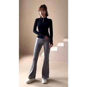 Legging Sport Celana Yoga Wanita Celana Basic Wide Leg High Waist Yoga Pants (CP10)