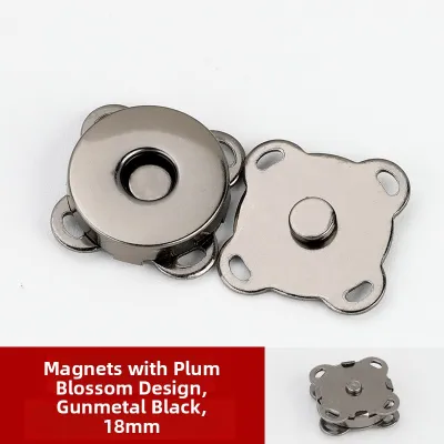 Invisible Strong Magnetic Button No Sew Hand Sewn Plum Blossom Magnet Button for Bags round Box Powerful Hidden Fastener