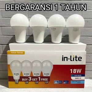 PAKET HARGA 4PCS LAMPU IN-LITE 3 GRATIS 1 3W 5W 7W 9W 12W 15W 18 WATT SNI IN LITE INLITE BERGARANSI 1 TAHUN 3 FREE 1 BAGUS KUALITAS TERJAMIN