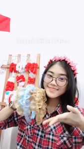 BANDO RUFFLE ORGANZA MONTE - Bando Kerut Korea Viral Aksesoris Rambut Bahan Organza Bandana Hair Accessories Bayi Anak Mutiara Natal Perempuan Wanita