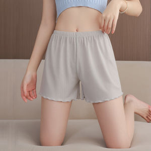 Ice Silk Safety Pants Womens Summer Thin Anti-Light Loose Large Size Seamless Bottoming Pants Comfortable Underwear Shorts