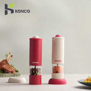 Konco New Pepper Mill Salt Mill Pepper Shaker Pepper and Salt Grinder Electric Rechargeable Pepper Tool Seasoning Spice Grinder