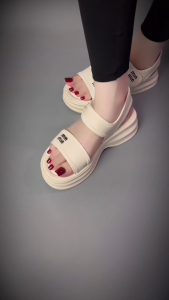 [HÀNG ĐẸP FULL HỘP]Dép sandal MIN quai ngang nữ chất PU đế cao 5cm đi nhẹ chân hàng loại 1_MINA