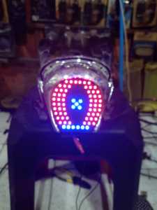 lampu running scoopy donat 2017-2019 8tr mode otomatis 1 manual tinggal colok bonu lem