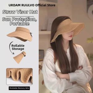 URCDN RDALVO | Foldable Ventilated Straw Hat For Women