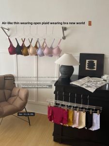 Herbal Gravity Defying Bralette Set Breathable Seamless Gathered Thin Strapless Underwear for Women Comfortable Nylon Crop Top