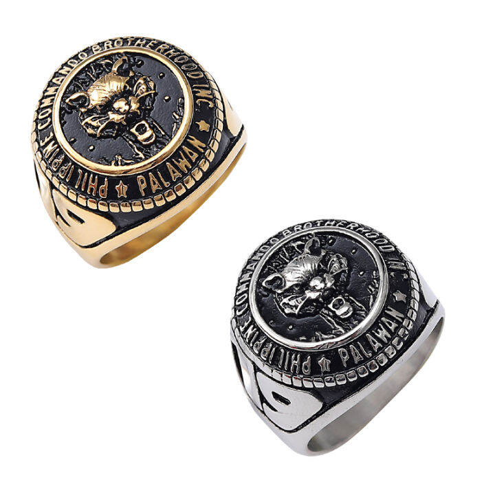 Stainless Steel Commando Brotherhood Inc Solid Bull Ring for Men Size 7-13