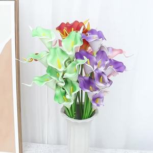 Hoa Calla Lily Giả Chạm Như Thật Màu Trắng 2/5 Bông Trang Trí Đám Cưới Tiệc Tùng Nhà Cửa Hoa Giả Dùng Cho Kỷ Niệm Tiệc Chào Đón Em Bé Sinh Nhật