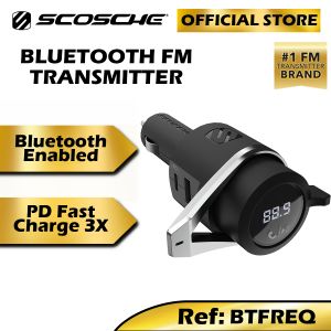 Scosche BTFreq™ Pro Wireless Bluetooth FM Transmitter with Power Delivery 3.0 Fast Charging Quick Charge USB-C PD