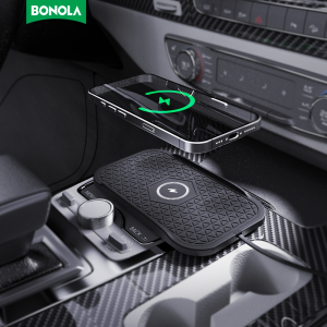 Bonola Car Phone Wireless Charger Anti-Slip Mat For VW/Toyota/Audi Universal Vehicle 15W Fast Wireless Charging Type C Cable