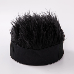 Men Synthetic Wig Spiked Hair Skull Beanie Cap Short Hair Sport Running Cycling Headband Hip Hop Cosplay Party Wigs Headwear Hat