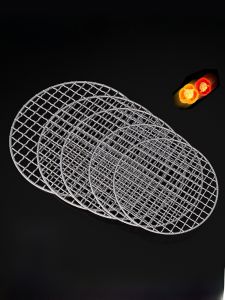 Stainless Steel round Korean Style BBQ Grill Net Commercial Smoking Meat Net Tea Stove Roasting Net Barbecue Grill Sheet