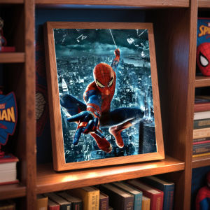 Anime Light Painting Photo Frame Spider Man LED Light Peter Benjamin Parker Glowing Cool Superhero Night Lamp for Bedroom Decor