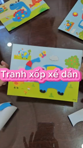 BỘ 20 TRANH XÉ DÁN XỐP CHO BÉ RÈN LUYỆN TÍNH KHÉO LÉO