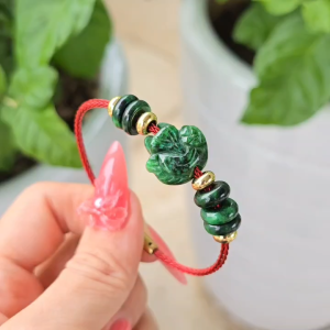 Q1965 Vòng ngũ điếu hồ ly Cẩm Thạch Sơn Thủy đeo tay nổi bần bật của các chị đây rồi không kén mệnh - Phong Thuỷ TUDO