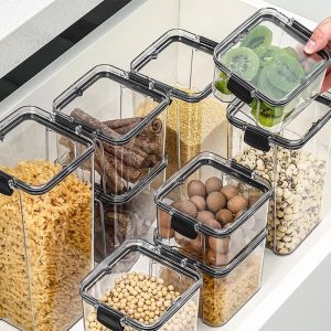Sealable Transparent Food-Grade Storage Jars