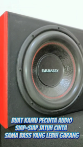 Paket Combo Speaker Subwoofer Embassy ES 1202J Plus Box Terminal Kotak Dan Corong Angin