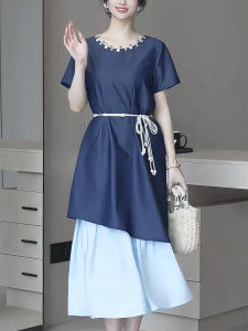 QINGNAER | Elegant Simple Large Size Summer Dress