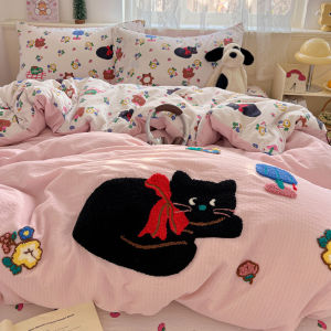 susan | INS Cute Towel Embroidery Cotton Bedding Set