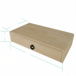 YIMUJIZHU | Makeup Storage Box Real Wood Drawer With Sliding Rails Elevating Table Organizer