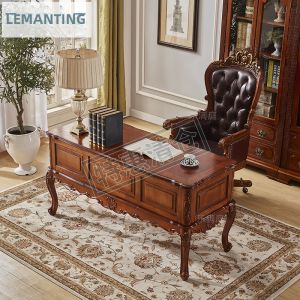 LEMANTING | Vintage Carved American Style Wooden Desk