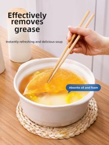 Grarey Food Grade Oil Absorbing Paper for Soup Cooking And Stew 32 Pieces per Pack Kitchen Dining Disposable Tableware