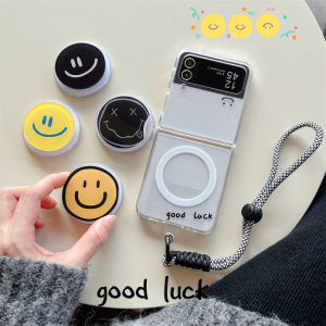 Samsung ZFlip7/6/5/4/3 Magnetic Smile Face Flip Cover Protective Shell Creative Personalized Womens Style Foldable Screen