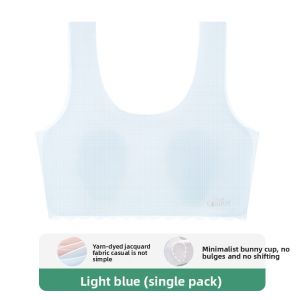 Miiow | Girls Ice Silk Underwear Thin Stage Development Summer Bras For Elementary School Children Ice Silk Vest For Growing Girls