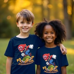MONSTAHOPKIDS ( Kaos Anak ) Kaos Anak Laki-Laki Perempuan Motif SUPER MARIO SKATE Bahan 24s