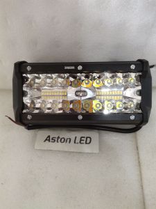 Lampu Tembak Sorot LED Bar 40 Titik Mata CWL 120 Watt Motor Mobil 120W 12 Volt 12V Worklight-Putih/kuning dan putih-harga 1biji